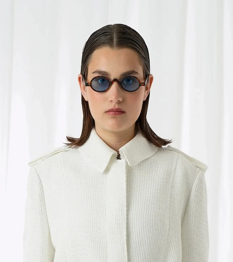 Explicit Poets Explicit Poets Unisex LIAM Matt Tortoise - Blue Stylish Sunglasses, 9EP1M