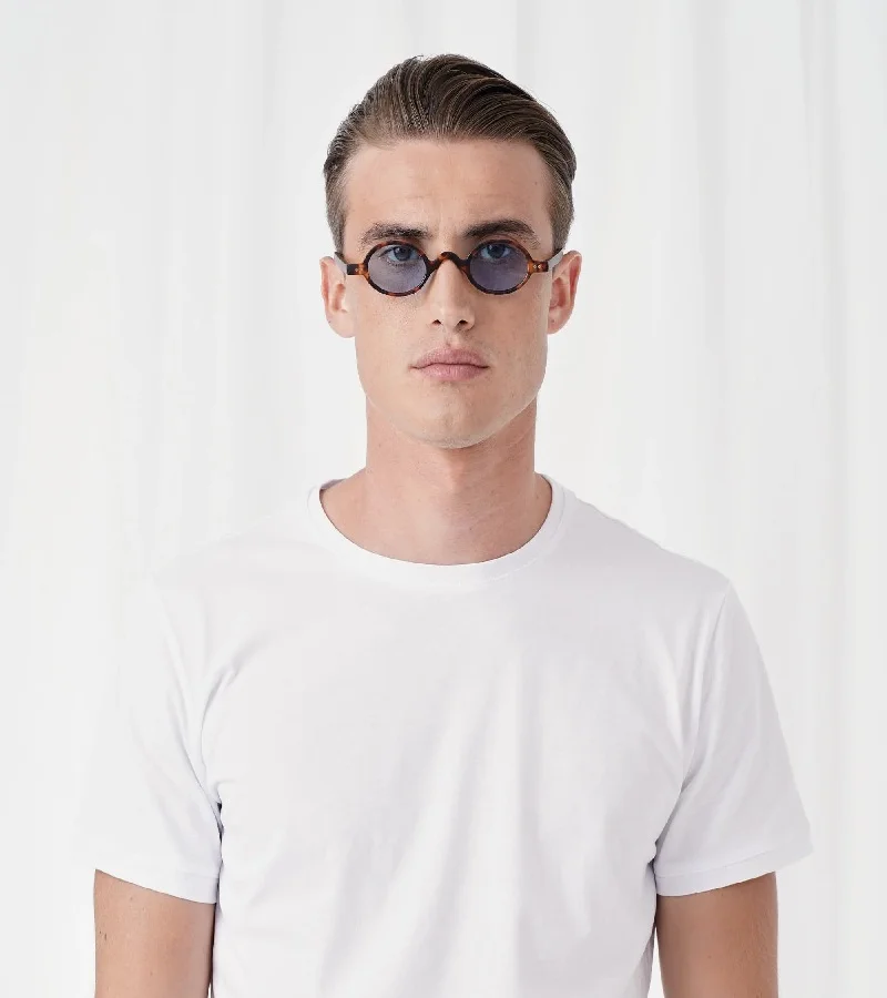 Explicit Poets Explicit Poets Unisex LIAM Matt Tortoise - Blue Stylish Sunglasses, 9EP1M