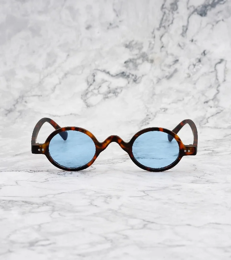 Explicit Poets Explicit Poets Unisex LIAM Matt Tortoise - Blue Stylish Sunglasses, 9EP1M