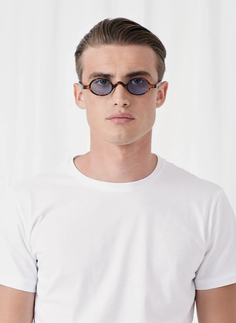 Explicit Poets Explicit Poets Unisex LIAM Matt Tortoise - Blue Stylish Sunglasses, 9EP1M