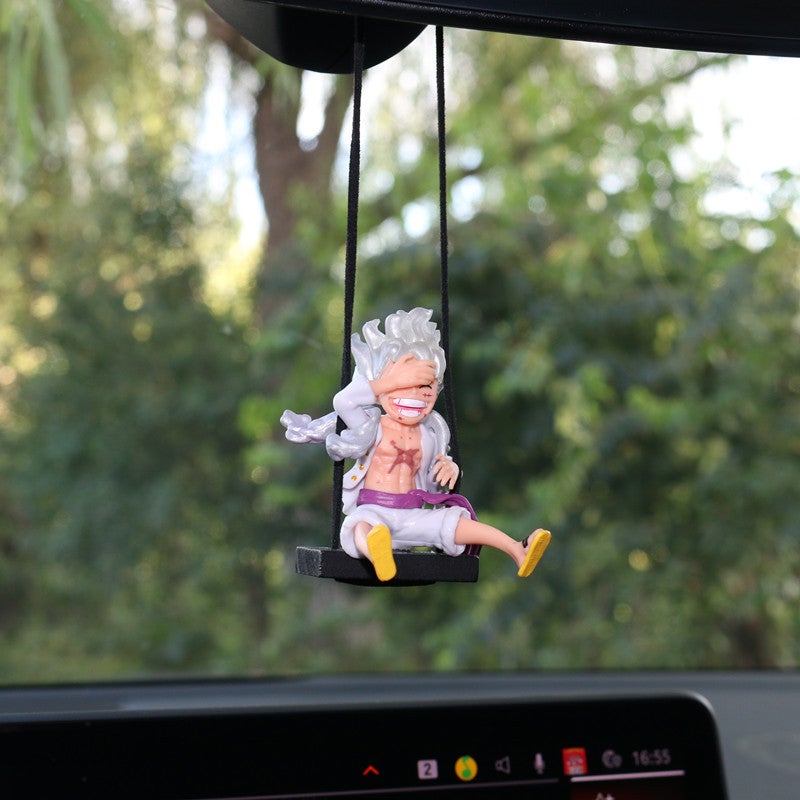 One Piece Car Hanging Ornament - Swing Nika Luffy Rearview Mirror Pendant - Image 4