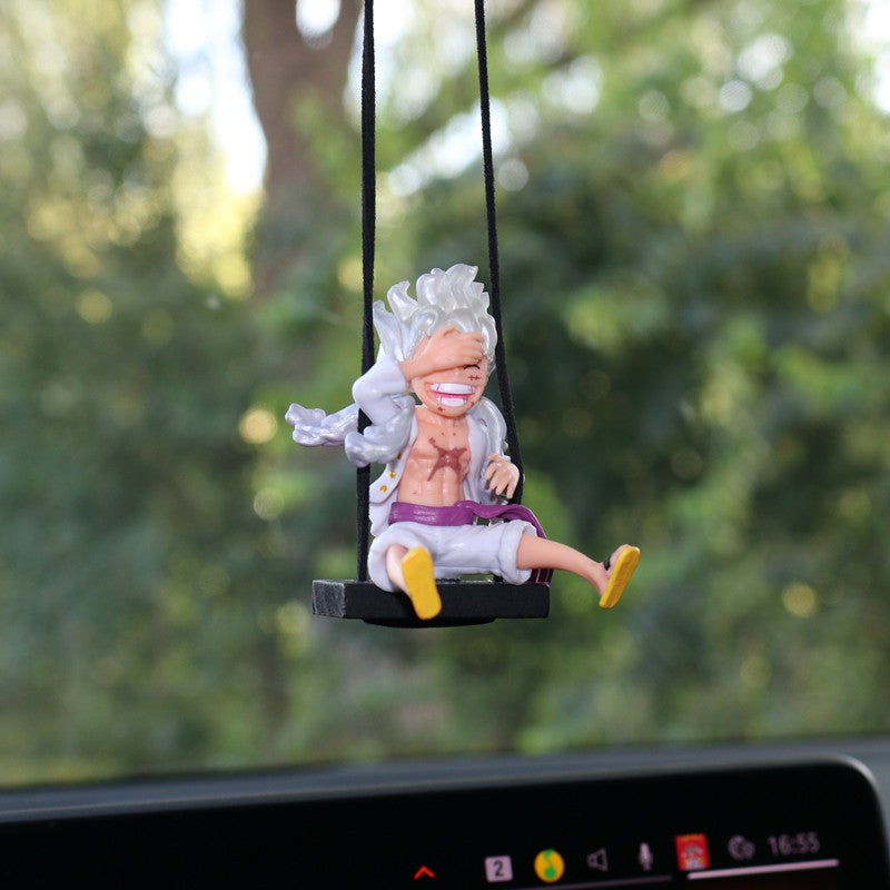 One Piece Car Hanging Ornament - Swing Nika Luffy Rearview Mirror Pendant - Image 1