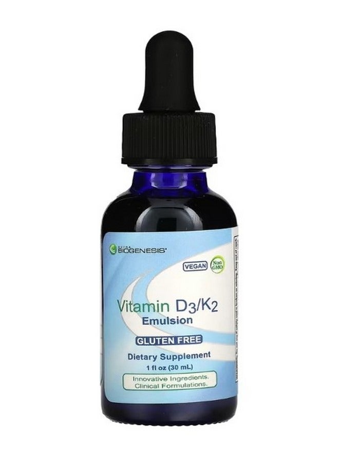 Nutra BioGenesis Vitamin D3K2 Emulsion 1 fl oz 30 ml - Image 1
