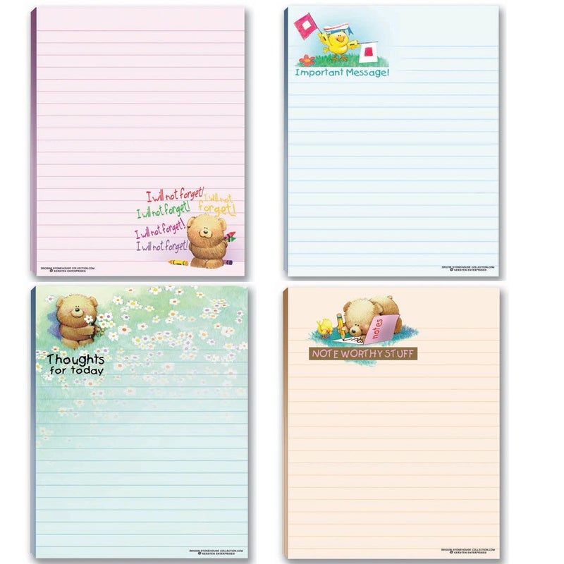 Stonehouse Collection Cute Notepads - 4 Assorted Pads - Sweet, Feel Good Notepads - Great Gift Idea, 50 Sheets Each - Image 1