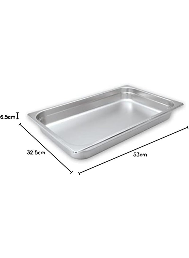SOFIA REFRIGERATION GN Pan/Tray 1/1 6.5cm Stainless Steel Food Container Food Warmer, Food Storage, For Catering and Kitchen Use - Image 2