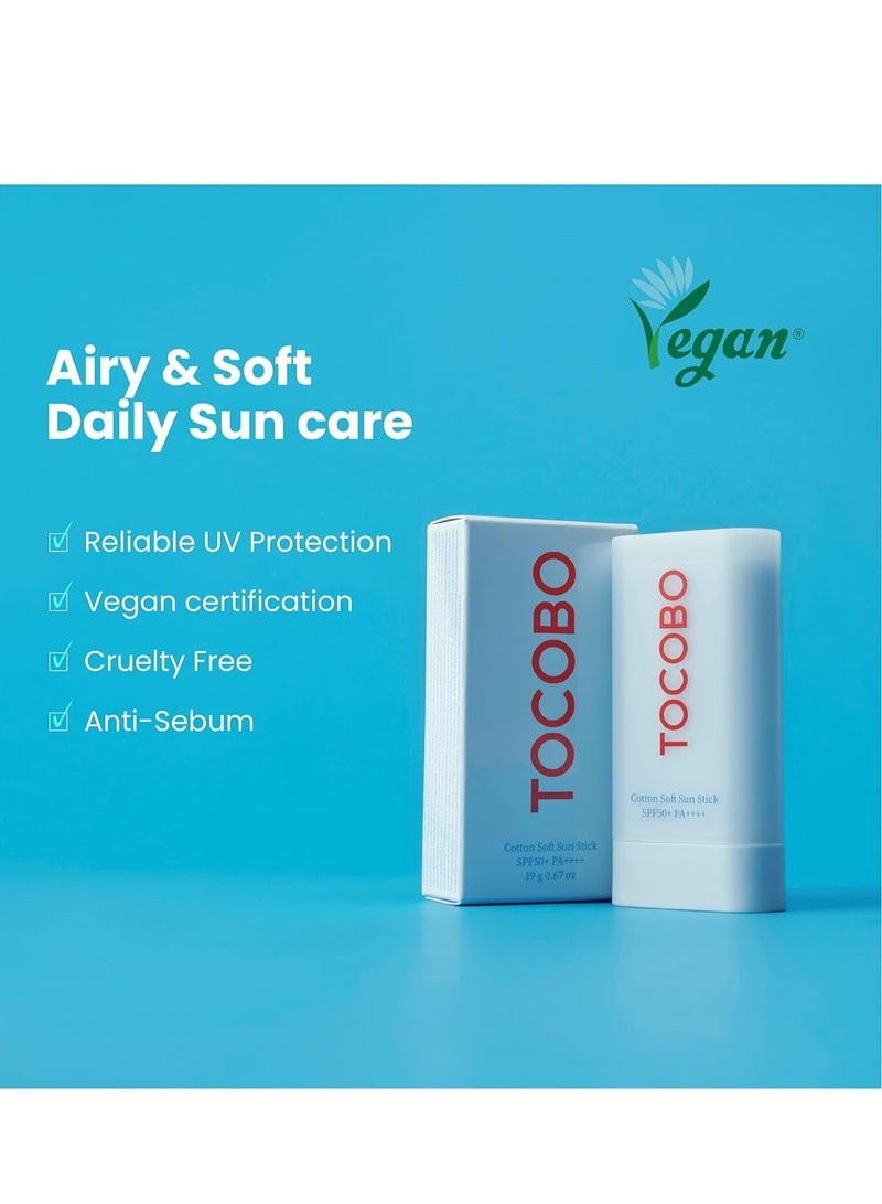 Tocobo Cotton Soft Sun Stick SPF50 PA++++ , Light Blue 19g / 0.37oz - Image 3