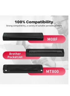 phomemo A4 Thermal Papers for Phomemo M08F Compatible with HPRT MT800/MT800Q Portable Printer, 8.27" x 11.69  Inch 200 Sheets, Black on White  - Image 2