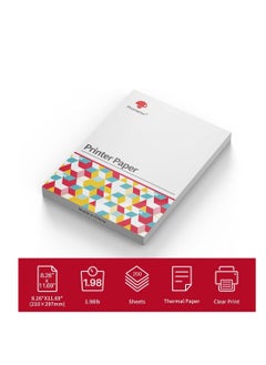 phomemo A4 Thermal Papers for Phomemo M08F Compatible with HPRT MT800/MT800Q Portable Printer, 8.27" x 11.69  Inch 200 Sheets, Black on White  - Image 3
