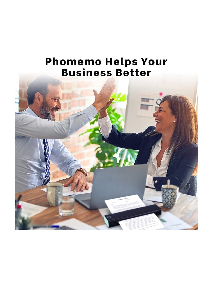 فوميمو ورق حراري A4 لطابعة Phomemo M08F المتوافقة مع الطابعة المحمولة HPRT MT800/MT800Q، 200 ورقة مقاس 8.27 بوصة × 11.69 بوصة، باللون الأسود على الأبيض  - Image 5