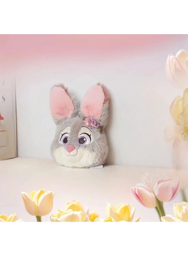 Zootopia Judy Hopps Plush Coin Purse Keychain Cute Bunny Design Soft Furry Material Multi-Functional Hanging Ornament for Coins Cards and Fans' Collection - Image 1