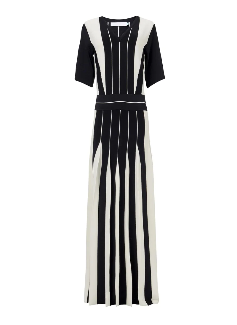 leem  Monochrome Pleated Dress for Women | Best Price UAE