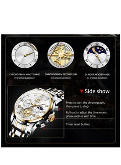 Watches For Men Fashion Stainless Steel Quartz Analog Chronograph Water Resistant Watch - Gold and Silver - pzsku/ZDC2CA6C925F2993D341EZ/45/_/1700466245/f0b4116a-ce94-4ef5-8509-7e9ce13451da