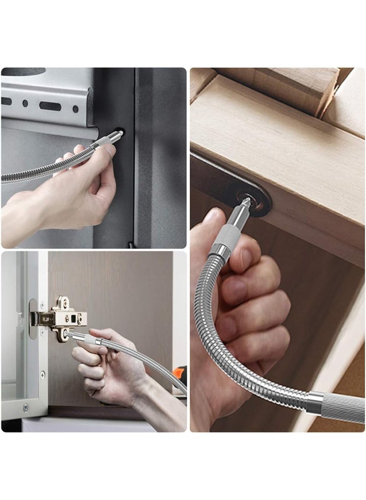 4 Pcs Flexible Drill Bit Extension, Soft Drill Connection Adaptor Screwdriver Extension Shaft for Power Drill - Image 4