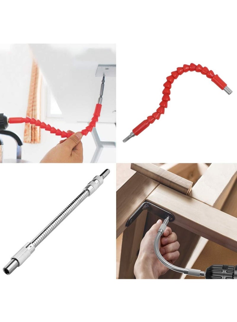 4 Pcs Flexible Drill Bit Extension, Soft Drill Connection Adaptor Screwdriver Extension Shaft for Power Drill - Image 5