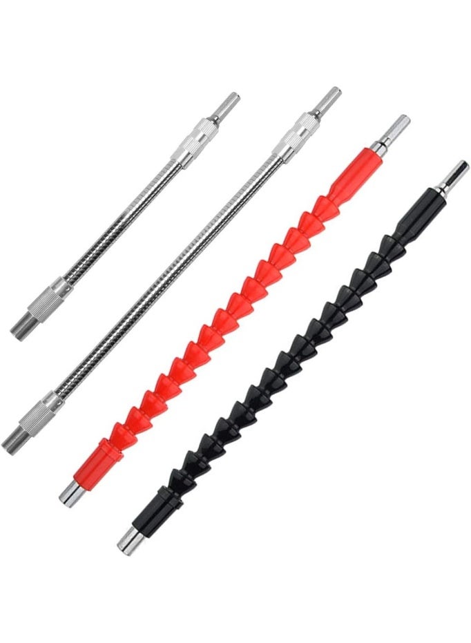 4 Pcs Flexible Drill Bit Extension, Soft Drill Connection Adaptor Screwdriver Extension Shaft for Power Drill - Image 1