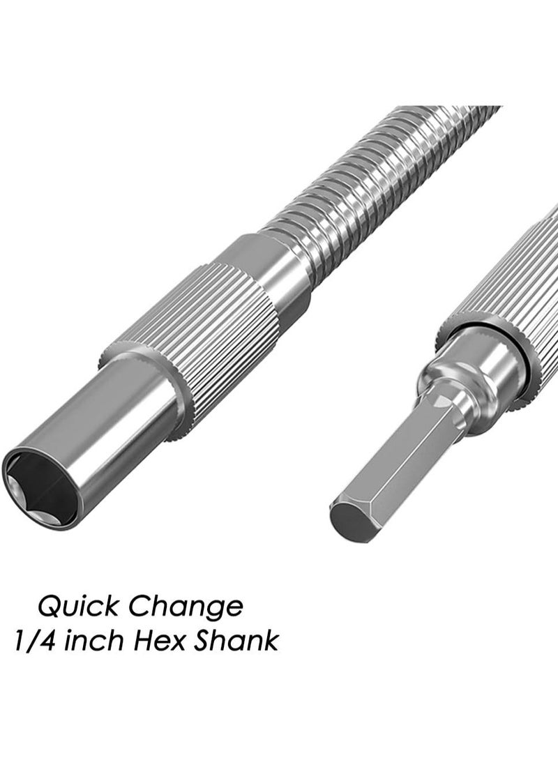 4 Pcs Flexible Drill Bit Extension, Soft Drill Connection Adaptor Screwdriver Extension Shaft for Power Drill - Image 3