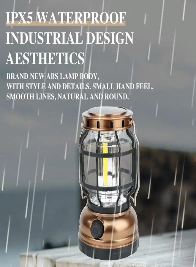 Kreshu High Capacity Portable Lanterns with Metal Handle and Rechargeable Solar Panal | Ultra Bright LED Light with USB Charge Input Output Camping Lightweight Power Bank for Outdoor (Multicolor) - Image 4