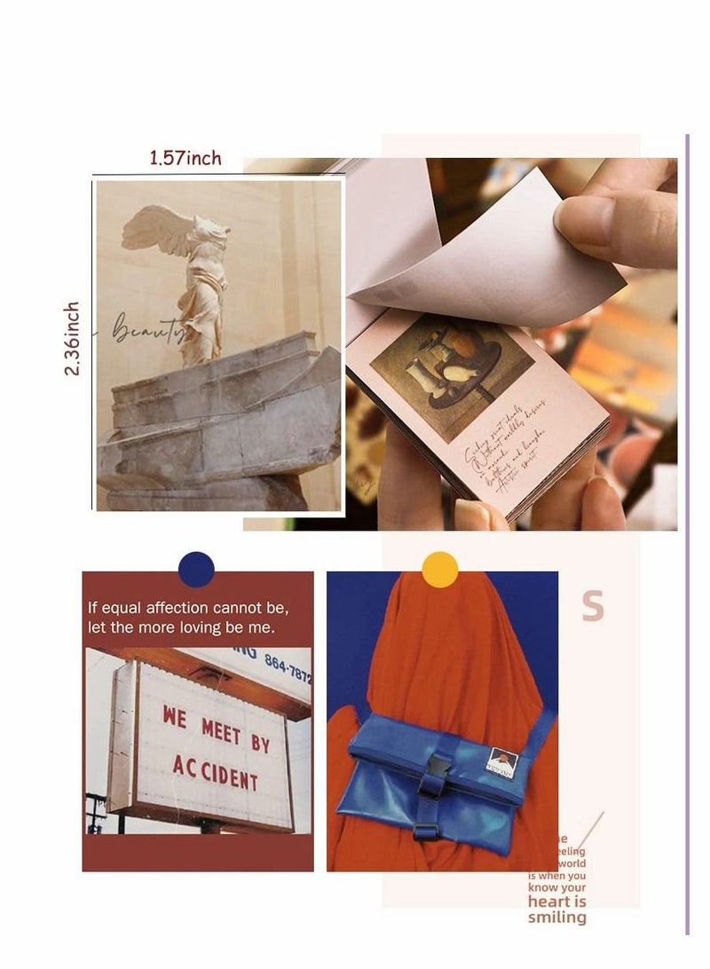 Excefore Washi Stickers Set Vintage Aesthetic Sticker Book for Journaling,DIY Decorative Paper Sticker Decals for Bullet Journal Art Scrapbooking Diary Card Craft Gift Album Notebook Stationery,6 Sets 300 Pcs - Image 4