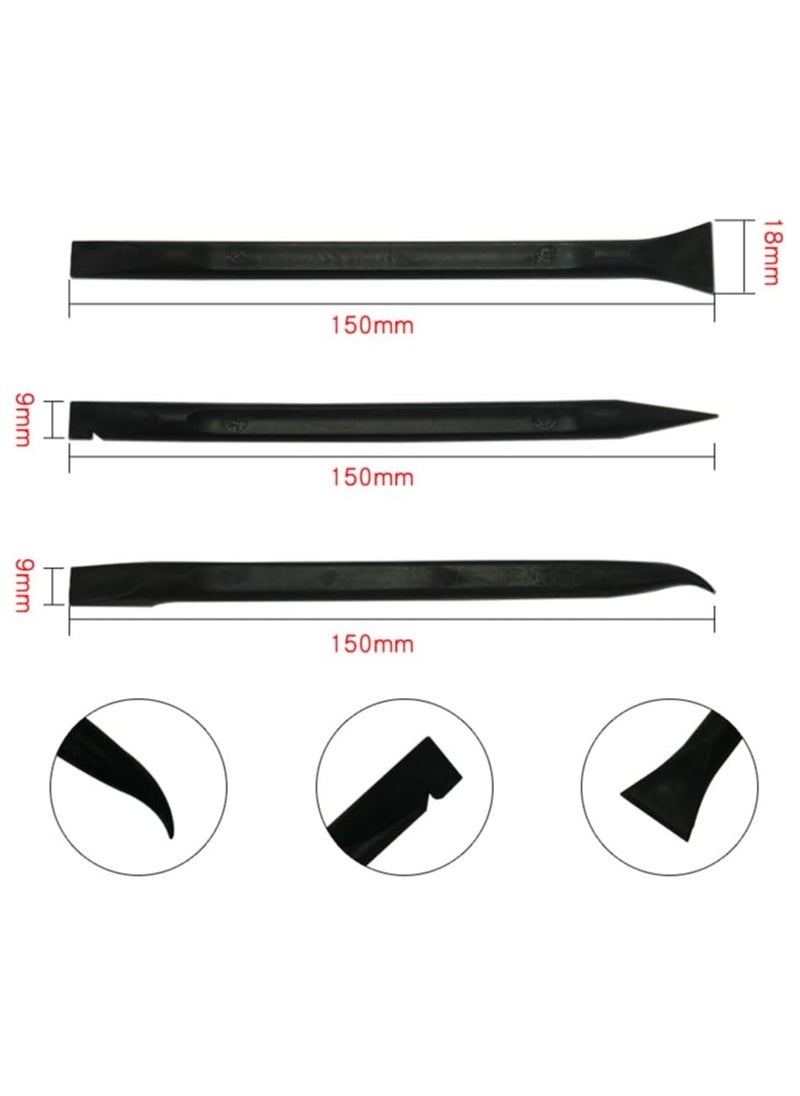 Rubik - 3pcs Plastic Scraper, Multi-Purpose Non-Scratch Cleaning Tools for Small Narrow Spaces and Gaps, Perfect to Remove Stickers, Labels, Oil Stains, Food, Dirt - Image 1
