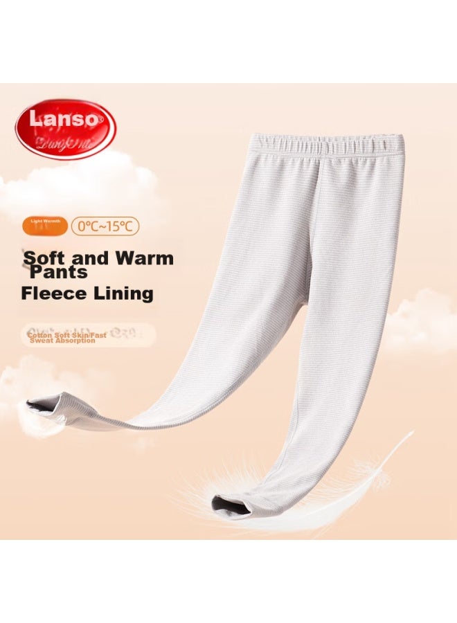 LANG SHA Langsha [double-sided Brushed] Children's Autumn Pants, Boys And Girls High School Student Uniform Essential, Baby Warm Autumn And Winter Sleepwear  - Image 2