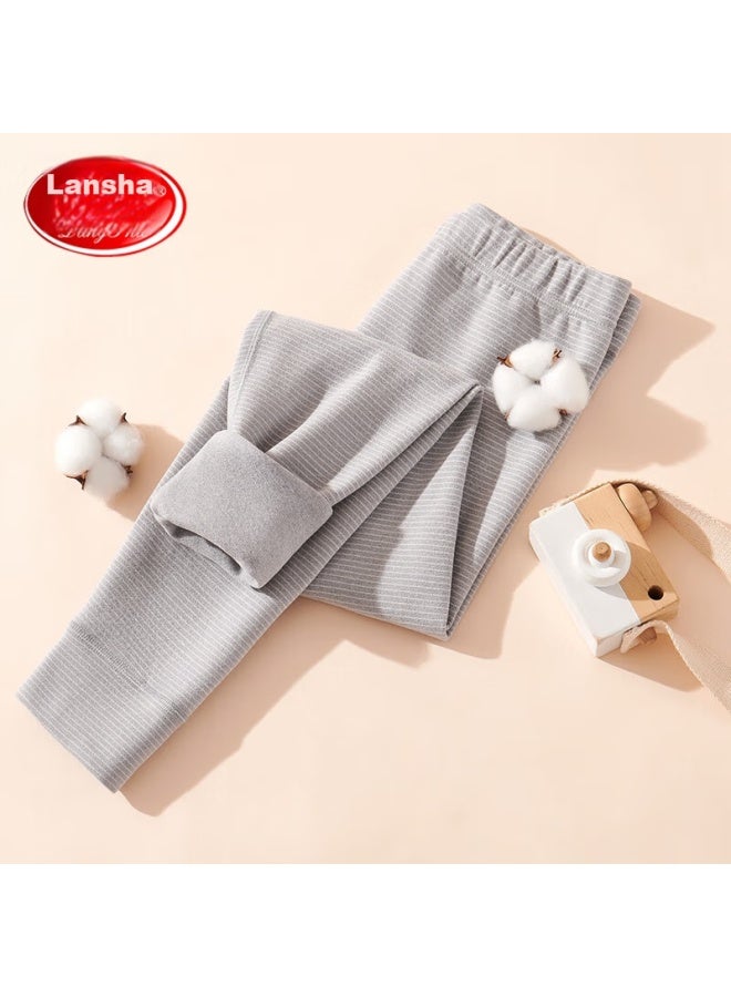 LANG SHA Langsha [double-sided Brushed] Children's Autumn Pants, Boys And Girls High School Student Uniform Essential, Baby Warm Autumn And Winter Sleepwear  - Image 5