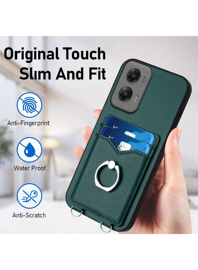 اس-توب جراب لهاتف Motorola Moto G Stylus 5G 2024 R20 جراب هاتف مزود بحلقة وحامل للبطاقات - Image 5