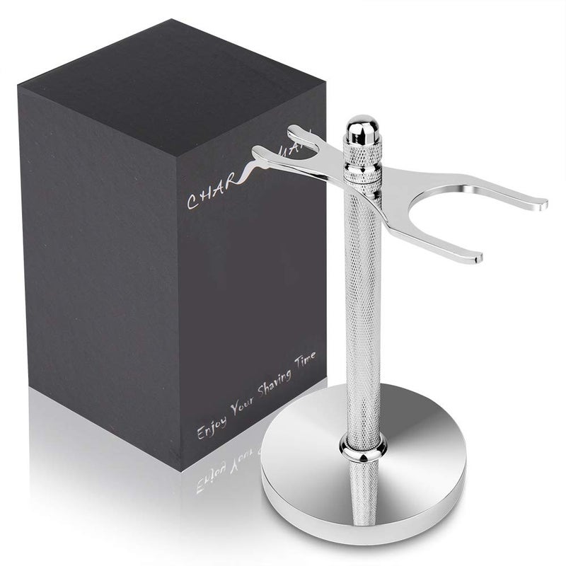 CHARMMAN Safety Razor and Shaving Brush Stand, Extra Wide Openings, Wider Base, Manly Look - Image 2