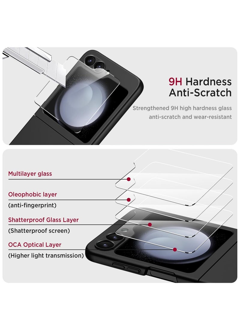 GKK - Ultra-Thin Case Compatible with Samsung Galaxy Z Flip 6, Matte Polycarbonate with Camera & Screen Protector Anti-Scratches Shockproof Flexible Protective Cover - Silver - Image 1