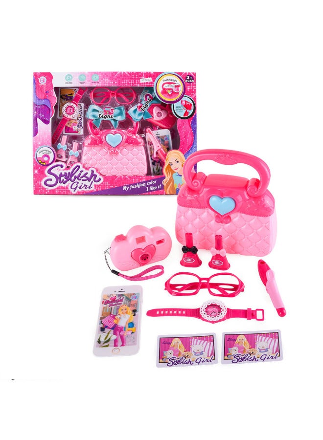 Girls Children's Accessories Toys Simulation Play House Toy Set Children's Dressing Role-playing Toys-Color:CJ-1236075 - Image 2