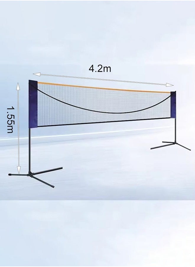XiuWoo Portable Badminton Net Set for Badminton and Tennis 4.2 m  - Image 1