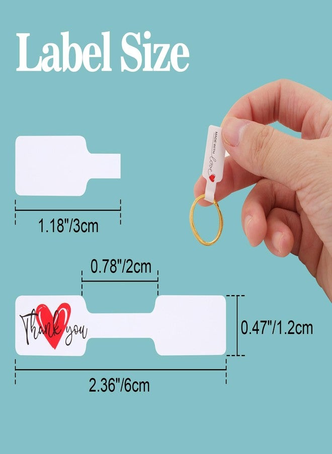 joycraft 500Pcs Jewelry Price Tags Stickers, 4 Styles Jewelry Self Adhesive Label Roll, White Thank You Price Identification Stickers for Ring, Necklace, Bracelets, Earring Display - Image 2