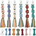 SUNNYCLUE 6 Sets Keychain Making Kits Macrame Keychain Kit Daisy Flower Keychain with Instruction Boho Tassel Keychains Flowers Macrame Kits for Beginners Adults Handbags DIY Hanging Ornament Decor - Image 2
