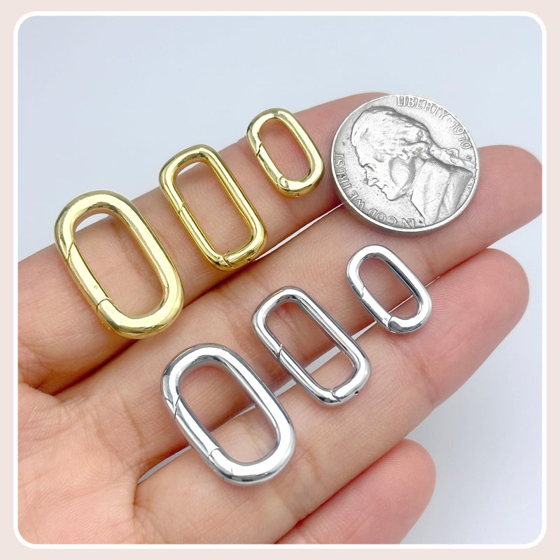 OHINGLT 10Pcs Carabiner Clip Pendant Clasps â€“ 18K Gold Necklace Clasp and Closures, Bracelet Charm Connector for Women - Image 4
