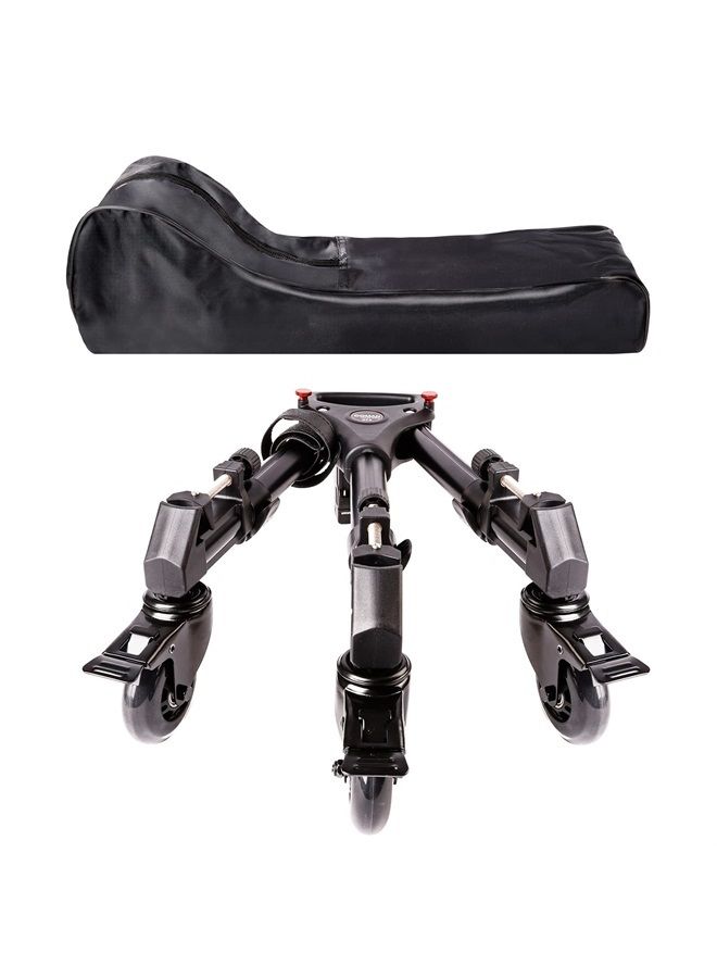 COMAN Professional Tripod Dolly - Heavy Duty with Adjustable Leg Mount with 3-inch Wheel and Carrying Case Compatible with Most Tripods Perfect for Cameras Camcorder and Lighting Equipment - Image 1