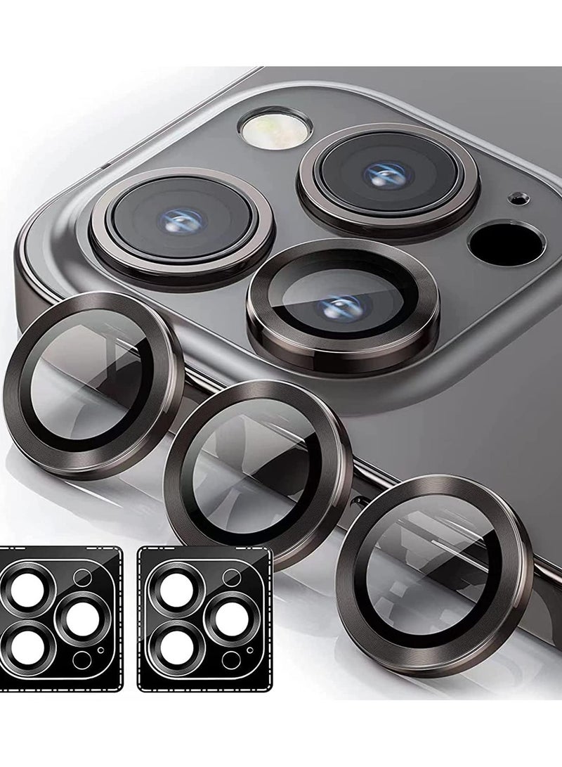 iphone 14 pro/ 14promax camera lens protector black - Image 2