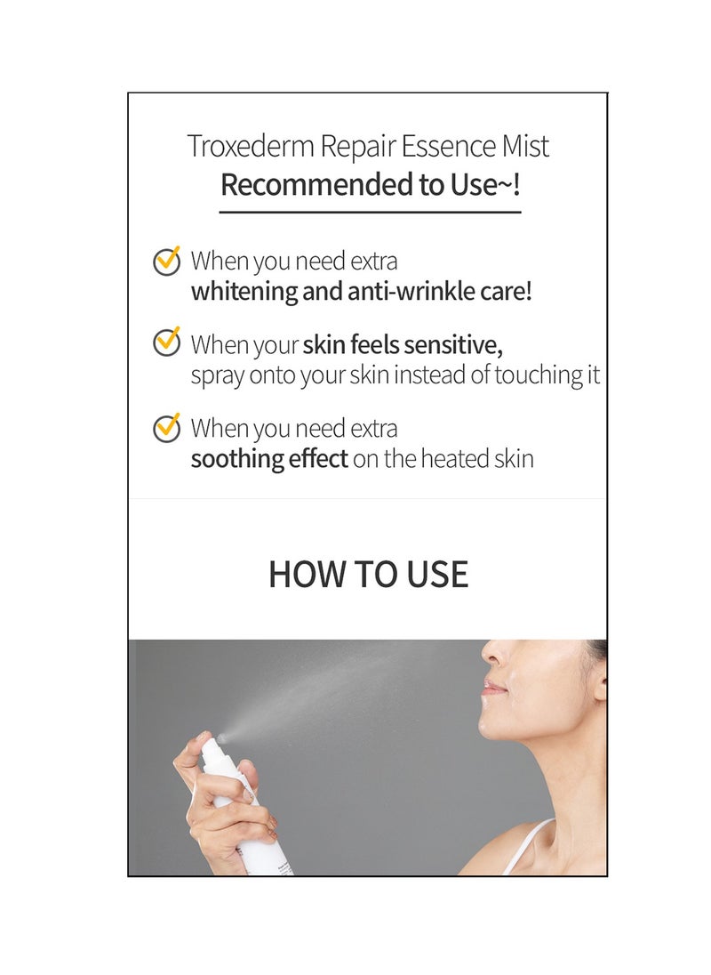 Troxederm - Repair Essence Face Mist - Fineline Care, Powered Soothing Mist for Skin Redness, Enriched with Niacinamide, Troxerutin and Centella Asiatica for All Skin Types 100 ML - Image 1