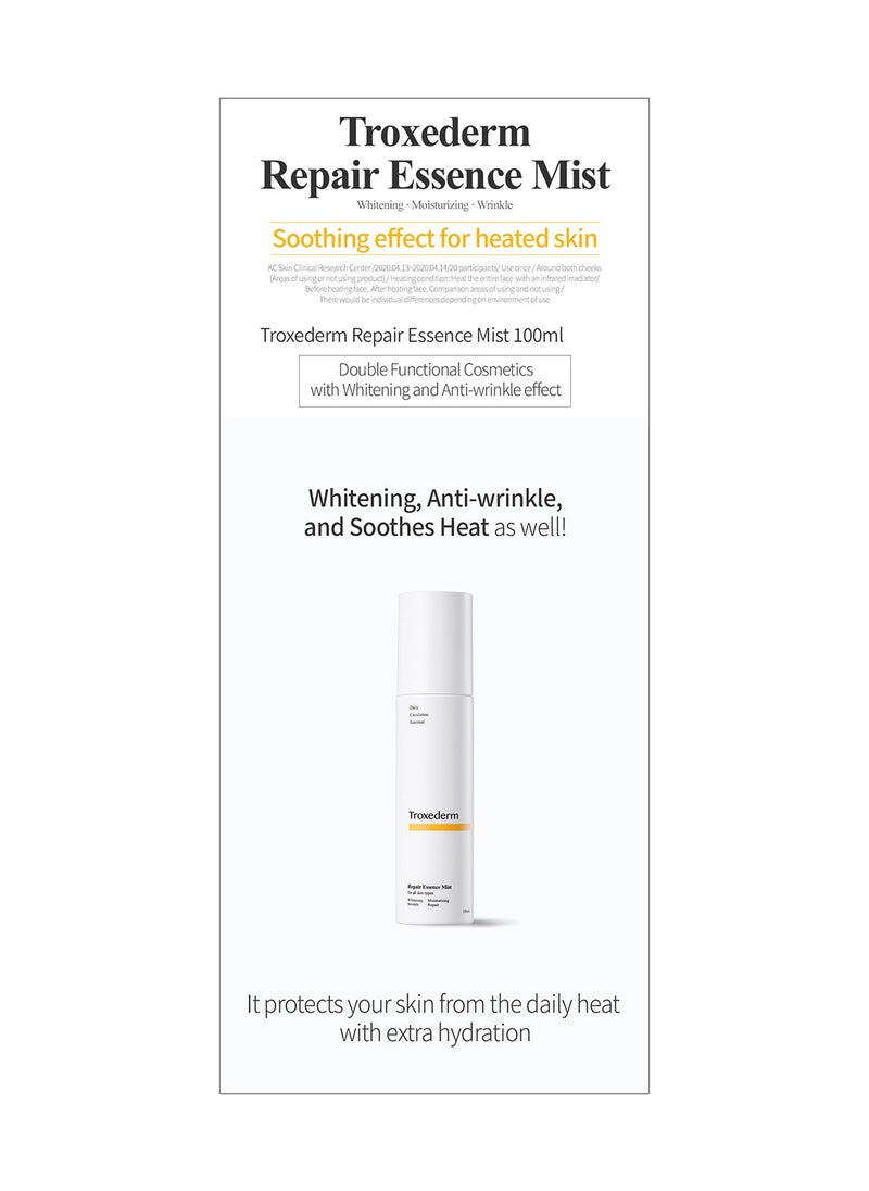 Troxederm - Repair Essence Face Mist - Fineline Care, Powered Soothing Mist for Skin Redness, Enriched with Niacinamide, Troxerutin and Centella Asiatica for All Skin Types 100 ML - Image 1