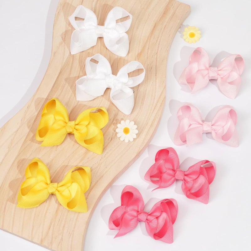 JOYOYO 20PCS 3 Inch Hair Bows for Girls Grosgrain Ribbon Toddler Hair Accessories with Alligator Clips for Toddlers Baby Girls Kids Teens in Pairs - Image 4
