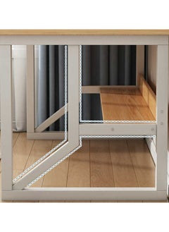 AIWANTO Desk with 2 Storage Shelves PC Multifunctional Home Office Modern Laptop Sturdy Shelves Simple Stylish Workstation Study Table 120x148x60cm Wood  - Image 2
