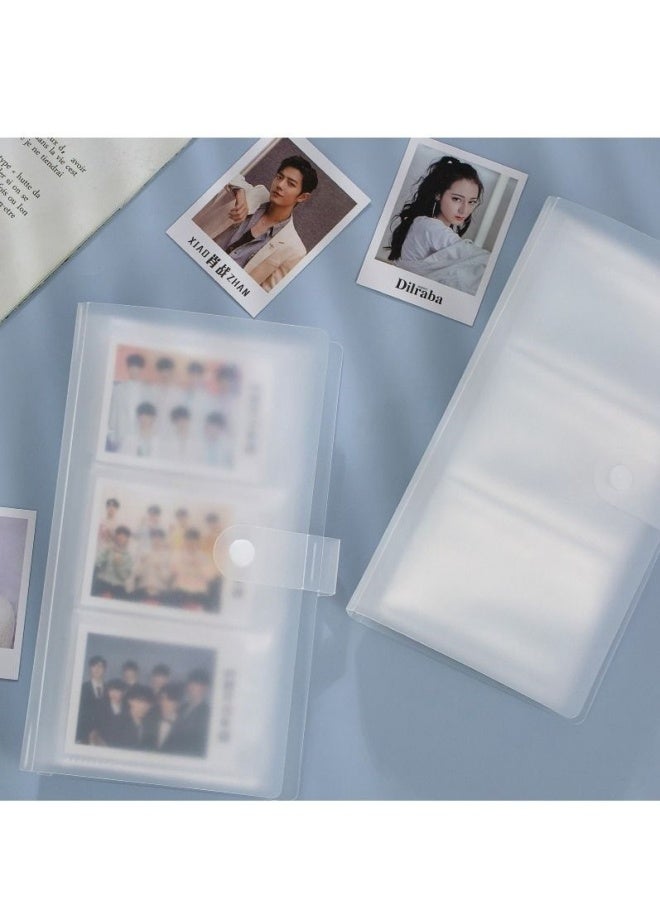ألبوم صور شفاف مكون من ٢٤٠ بطاقة، ألبوم بولارويد صغير، لبطاقات الصور، تذاكر القطار، مجموعة مجوهرات، كتاب تخزين ذكريات السفر - Image 3