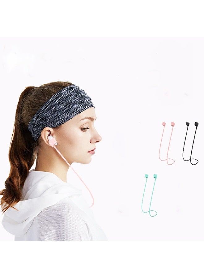 4 Pcs AirPods Strap 55cm, Soft Silicone Anti Lost Cord Silicone Sports Lanyard, Sports Lanyard and Ear Hook for Wireless Bluetooth Earphone - Image 2