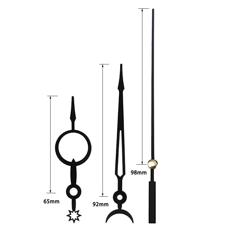 14 Styles Metal Clock Hands DIY Movement Repair A- 820 Black 