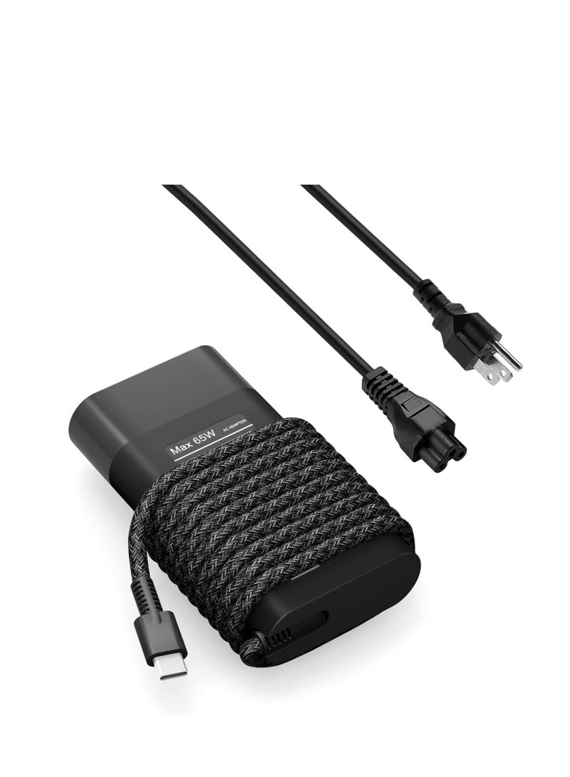 Terabyte New Slim 65W HP Laptop Charger USB C Chromebook Charger for HP Spectre X360 14 2 in 1,Elitebook x360, Pavilion Envy Elite x2 Fast Charging Type C Travel Laptop Power Adapter - Image 1
