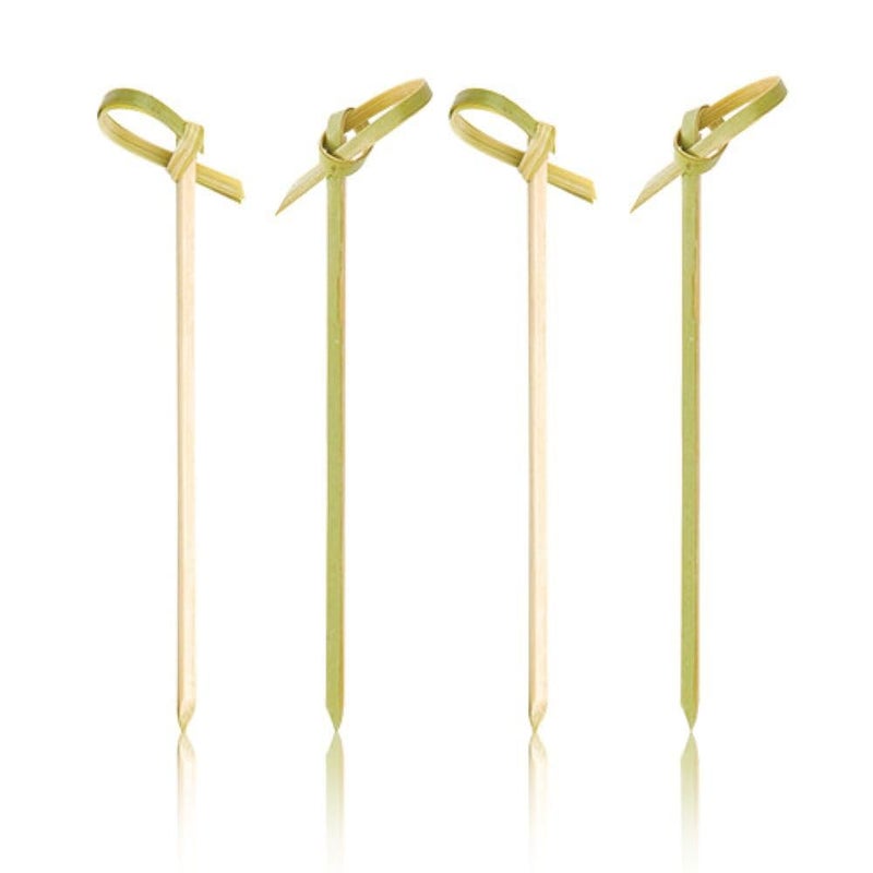 True Knotted Appetizer Picks, Natural Bamboo Knot Pick, Cocktails, Drinks, Garnishes Toothpicks, Skewers for Appetizers, Charcuterie Accessories, Party Supplies, Set of 24 - Image 5