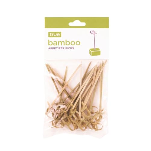 True Knotted Appetizer Picks, Natural Bamboo Knot Pick, Cocktails, Drinks, Garnishes Toothpicks, Skewers for Appetizers, Charcuterie Accessories, Party Supplies, Set of 24 - Image 3