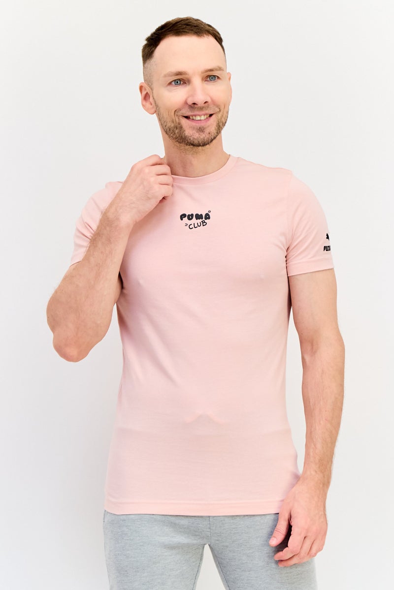 PUMA Men Slim Fit Short Sleeves Outdoor T-shirt, Baby Pink - Image 1