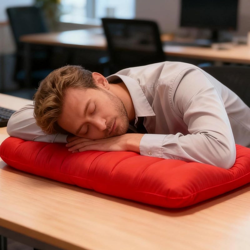 5 Pcs Portable Inflatable Pillow, 11.8 X 18.5 in, Travel Pillow with Flocked Fabric, for Office Nap, Camping, Pack - Image 4
