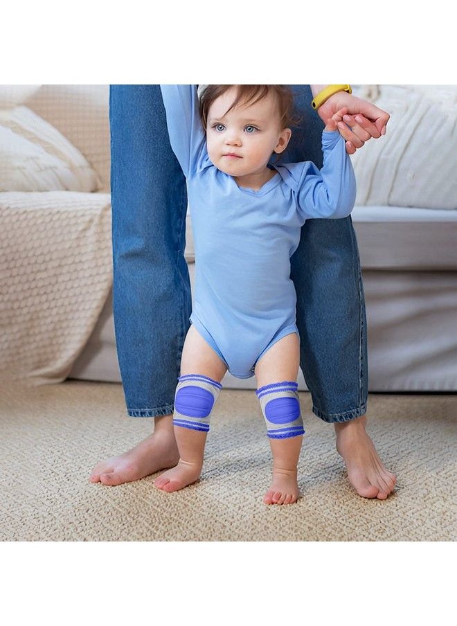 Oblivion - Unisex Baby Knee Pads For Crawling And Elbow Safety Protector Stretchable Anti Slip Padded Elastic Soft Cotton Comfortable Knee Cap For Kids ; Learn To Crawl Socks ; Multicolor ; 4 Pair ; - Image 1