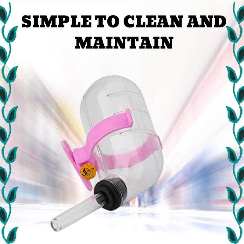 Sage Square زجاجة ماء للهامستر - زجاجة ماء محكمة الإغلاق بسعة 60 مل للهامستر/القوارض/الجربوع/الفئران/خنازير غينيا/الفراء/الأرانب (لون عشوائي) - ابق رطبًا، ابق سعيدًا! - Image 4