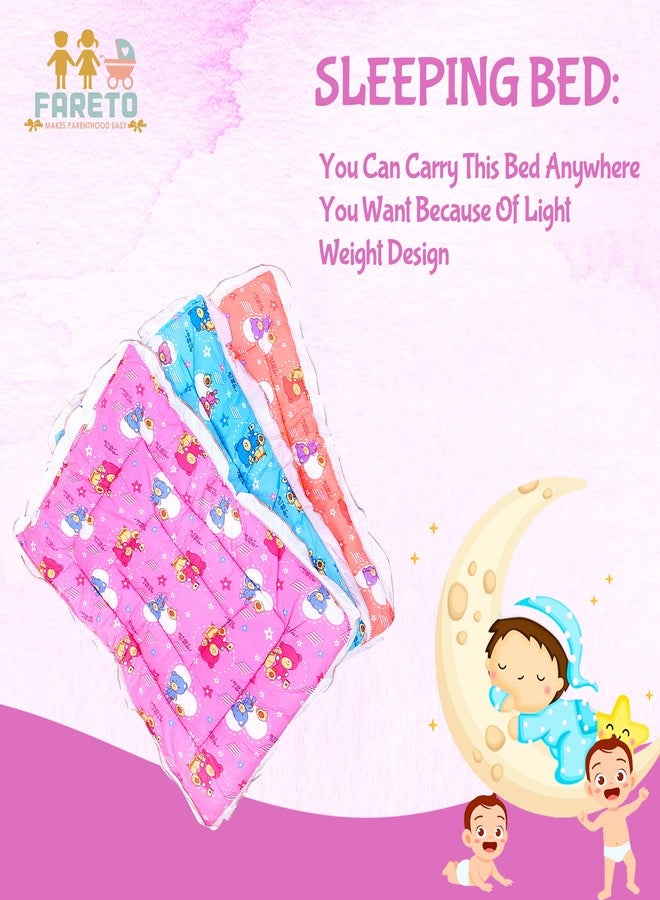 Fareto Newborn Baby Lacy Muslin Cotton Godari Cradle Bed (Multicolour, 0-6 Months, Pack of 3) - Image 3